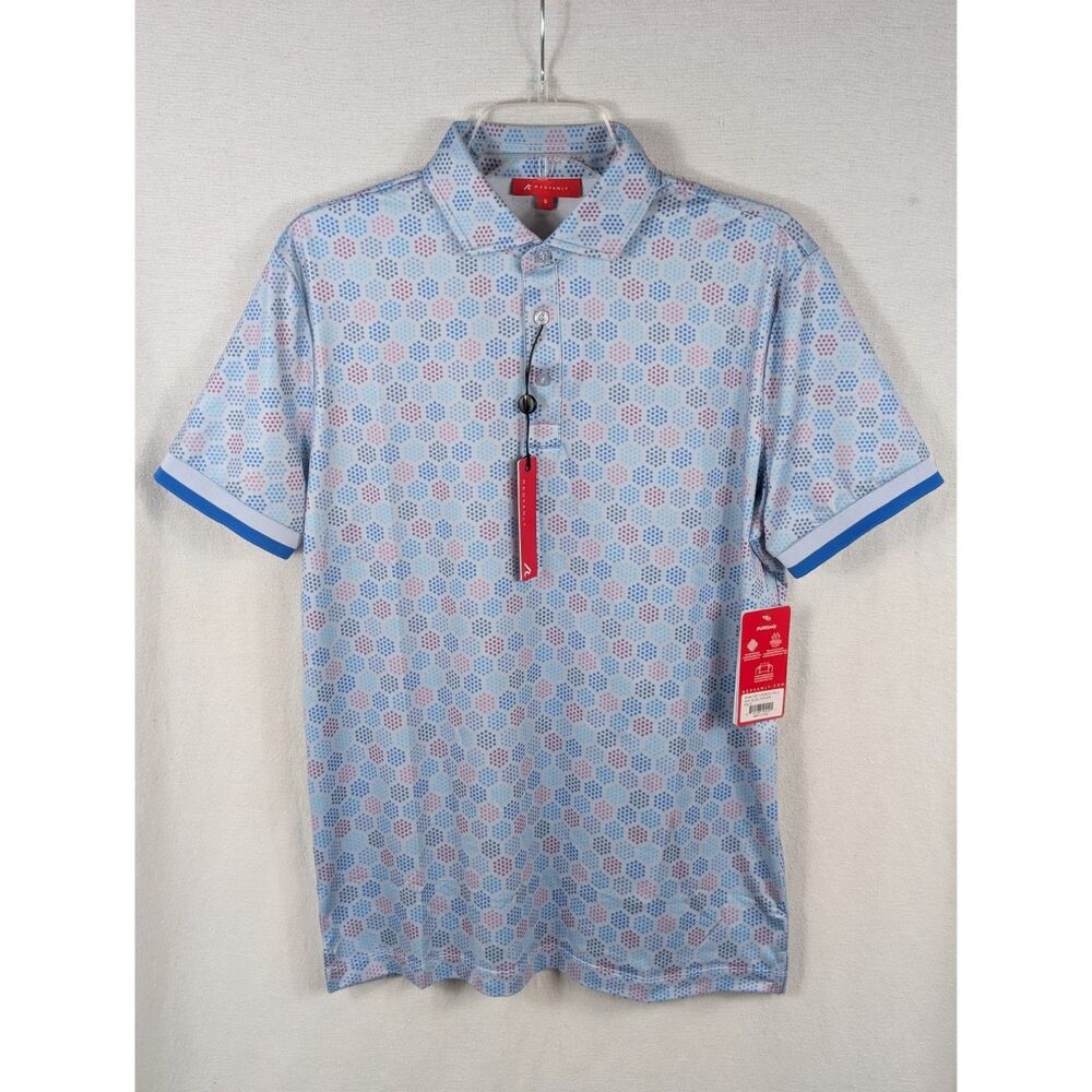 Redvanly Garmain Polo Shirt Burst Print Men's Size Small NWT
